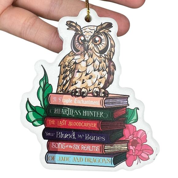 OwlCrate Oswald Owl Ornament 2024 YA Box Books  December 2024 "Out of the Woods" - Picture 3 of 8